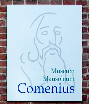 Comenius Mausoleum Hinweistafel