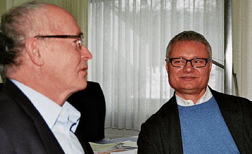 Gesprchsteilnehmer: Prof. em. Dr. Meinert Meyer und Prof. Dr. Josef Keuffer